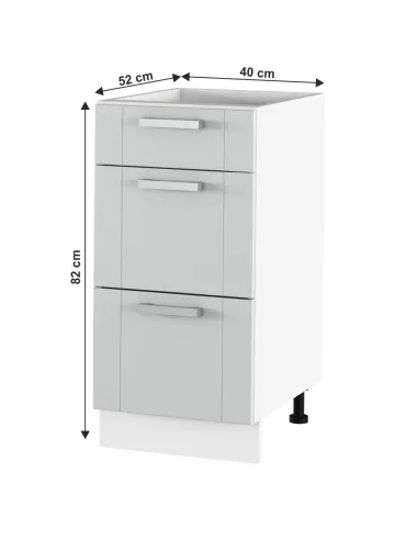 Dulap inferior JULIA TYP 53, bucătărie/hol, 40x82x52 cm, PAL melaminat/MDF folie | MobilaOK