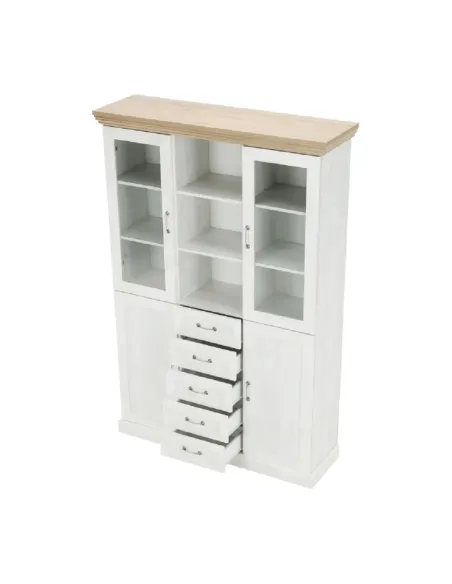 Vitrină ROYAL W2D pentru living/dormitor, 127x187x39 cm, PAL melaminat | MobilaOK