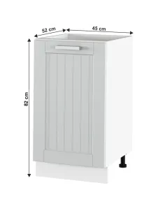 Dulap inferior JULIA TYP 54 pentru bucătărie, 45x82x52 cm, PAL melaminat/MDF folie | MobilaOK 2