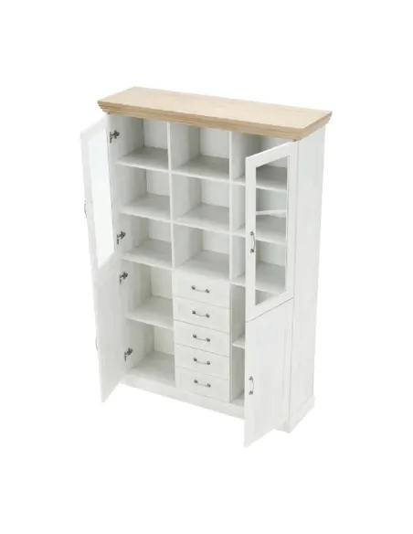 Vitrină ROYAL W2D pentru living/dormitor, 127x187x39 cm, PAL melaminat | MobilaOK