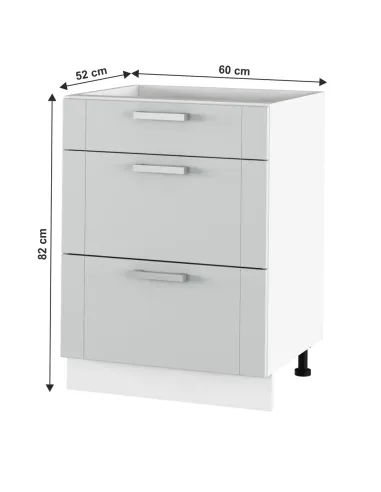 Dulap inferior JULIA TYP 57 pentru bucătărie, 60x82x52 cm, PAL melaminat/MDF folie | MobilaOK