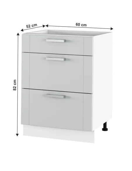 Dulap inferior JULIA TYP 57 pentru bucătărie, 60x82x52 cm, PAL melaminat/MDF folie | MobilaOK