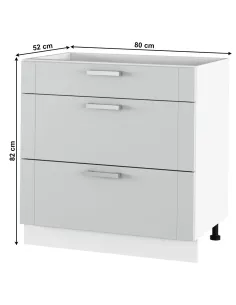 Dulap inferior JULIA TYP 61 pentru bucătărie/hol, 80x82x52 cm, PAL melaminat/MDF folie | MobilaOK 2
