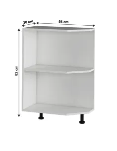 Dulap inferior JULIA, bucătărie, 30x82x56 cm, PAL melaminat | MobilaOK 2
