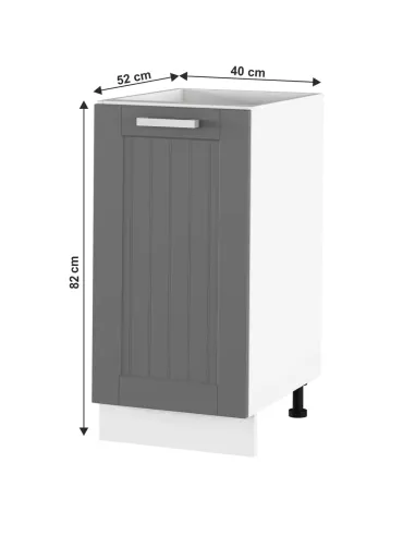 Dulap inferior JULIA, bucătărie, 40x82x52 cm, PAL melaminat/MDF folie | MobilaOK