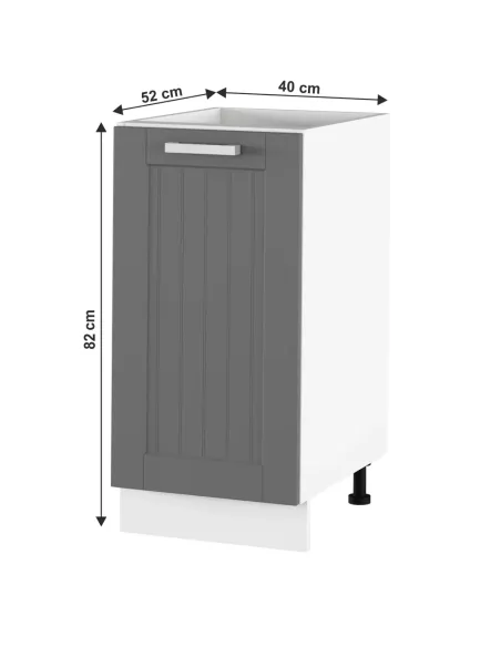 Dulap inferior JULIA, bucătărie, 40x82x52 cm, PAL melaminat/MDF folie | MobilaOK