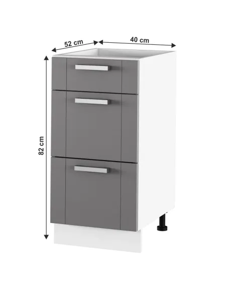 Dulap inferior JULIA, bucătărie/hol, 40x82x52 cm, PAL melaminat/MDF folie | MobilaOK