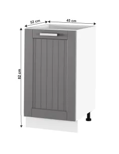 Dulap inferior JULIA TYP 54, bucătărie/hol, 45x82x52 cm, PAL melaminat/MDF folie | MobilaOK 2