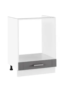 Dulap bucătărie JULIA TYP 58, gri închis/alb, 60x82x52 cm, PAL melaminat | MobilaOK