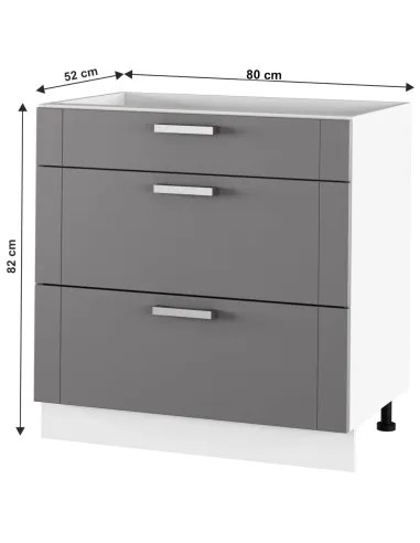 Dulap inferior JULIA, bucătărie/hol, 80x82x52 cm, PAL melaminat/MDF folie | MobilaOK