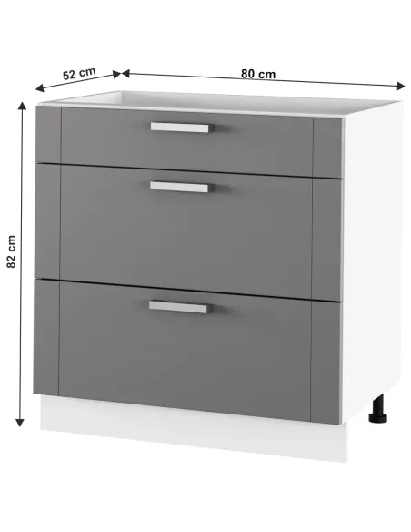 Dulap inferior JULIA, bucătărie/hol, 80x82x52 cm, PAL melaminat/MDF folie | MobilaOK