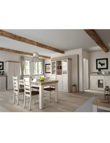 Dulap ROYAL S2D pentru dormitor/living, 97x187x49 cm, PAL melaminat pin nordic/stejar sălbatic | MobilaOK
