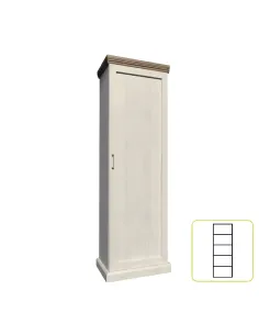 Dulap ROYAL S1D pentru living/dormitor, 57x187x39 cm, din PAL melaminat | MobilaOK