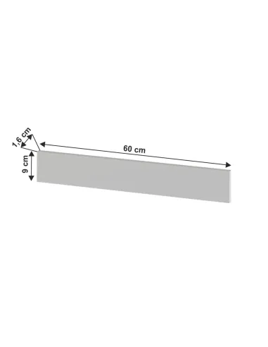 Plintă bucătărie JULIA TYP 93, 60x9x1.6 cm, PAL melaminat alb | MobilaOK