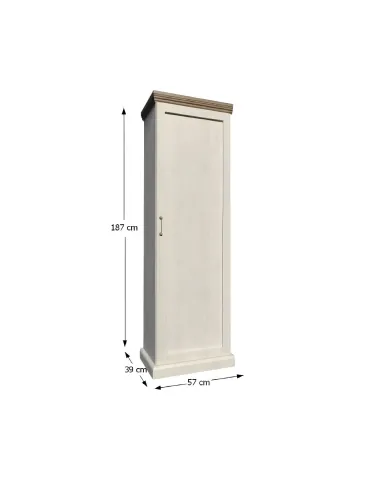 Dulap ROYAL S1D pentru living/dormitor, 57x187x39 cm, din PAL melaminat | MobilaOK