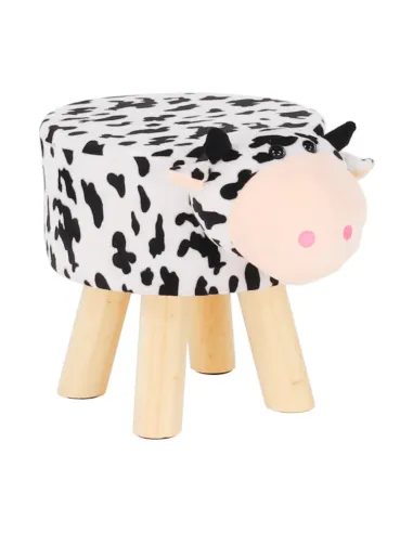 Taburet MOLLY, living, 47x28x31 cm, catifea Velvet, lemn masiv | MobilaOK