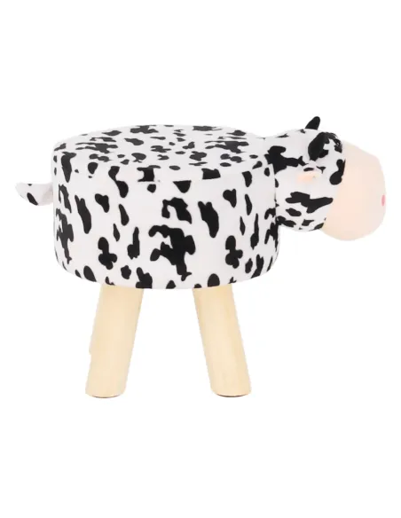 Taburet MOLLY, living, 47x28x31 cm, catifea Velvet, lemn masiv | MobilaOK