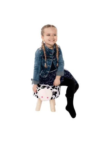 Taburet MOLLY, living, 47x28x31 cm, catifea Velvet, lemn masiv | MobilaOK