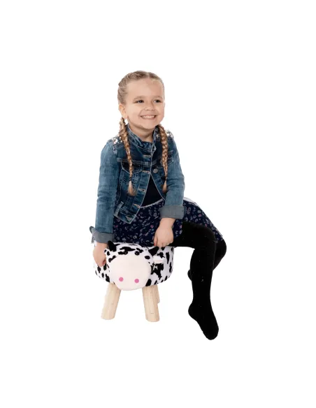Taburet MOLLY, living, 47x28x31 cm, catifea Velvet, lemn masiv | MobilaOK