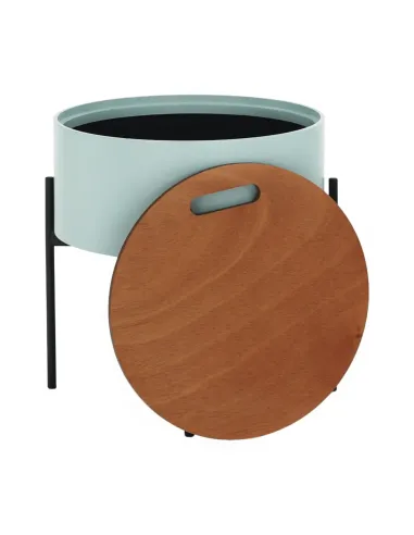 Taburet MOSAI, living/bucătărie, 38x38.5x38 cm, MDF/metal, capac detaşabil | MobilaOK