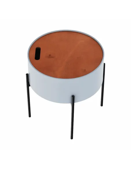 Taburet MOSAI, hol/dormitor/baie, 38x38.5x38 cm, MDF/Metal | MobilaOK