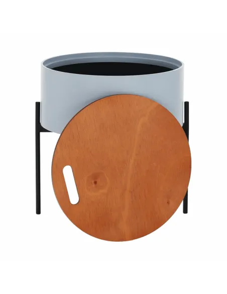 Taburet MOSAI, hol/dormitor/baie, 38x38.5x38 cm, MDF/Metal | MobilaOK