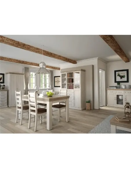 Masă extensibilă ROYAL ST pentru dining, 160-203x90 cm, PAL cu finisaj pin/stejar | MobilaOK