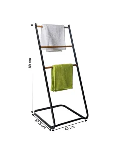 Uscător de haine ZONKER, dormitor/baie, 40x89x37.5 cm, Metal/Lemn | MobilaOK 2