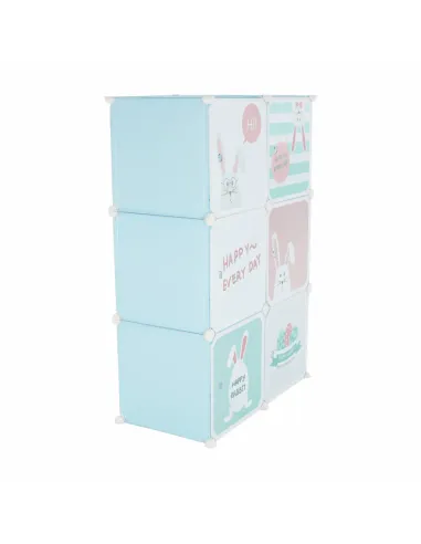 Dulap EDRIN pentru copii, 75x37x111 cm, metal și plastic | MobilaOK
