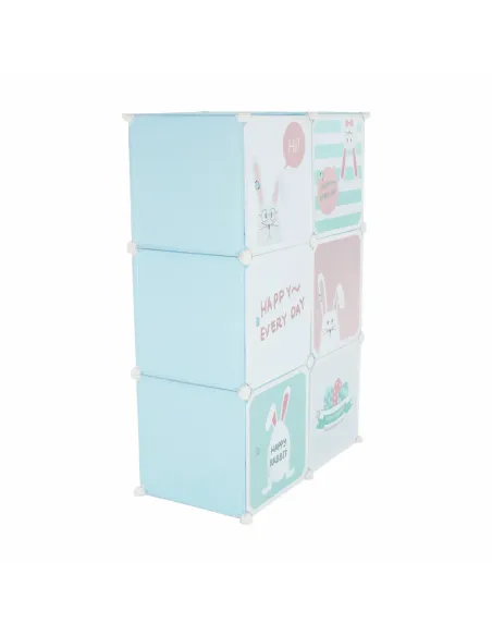 Dulap EDRIN pentru copii, 75x37x111 cm, metal și plastic | MobilaOK