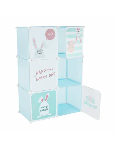 Dulap EDRIN pentru copii, 75x37x111 cm, metal și plastic | MobilaOK