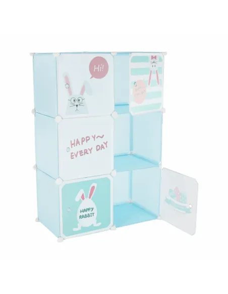 Dulap EDRIN pentru copii, 75x37x111 cm, metal și plastic | MobilaOK