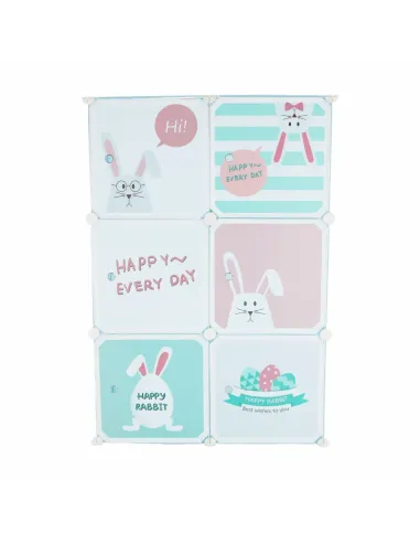Dulap EDRIN pentru copii, 75x37x111 cm, metal și plastic | MobilaOK