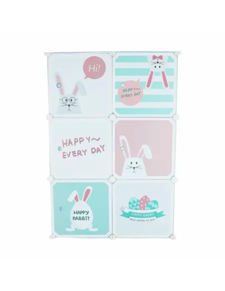 Dulap EDRIN pentru copii, 75x37x111 cm, metal și plastic | MobilaOK
