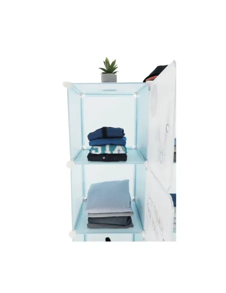 Dulap EDRIN pentru copii, 75x37x111 cm, metal și plastic | MobilaOK