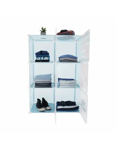Dulap EDRIN pentru copii, 75x37x111 cm, metal și plastic | MobilaOK