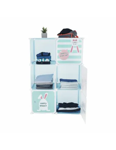 Dulap EDRIN pentru copii, 75x37x111 cm, metal și plastic | MobilaOK