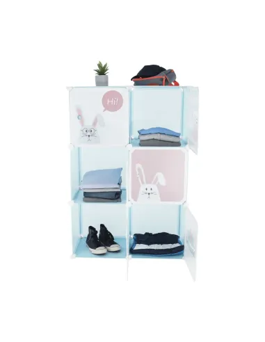 Dulap EDRIN pentru copii, 75x37x111 cm, metal și plastic | MobilaOK