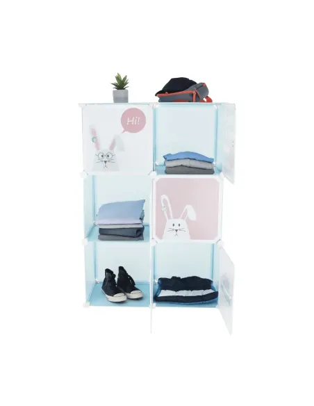 Dulap EDRIN pentru copii, 75x37x111 cm, metal și plastic | MobilaOK