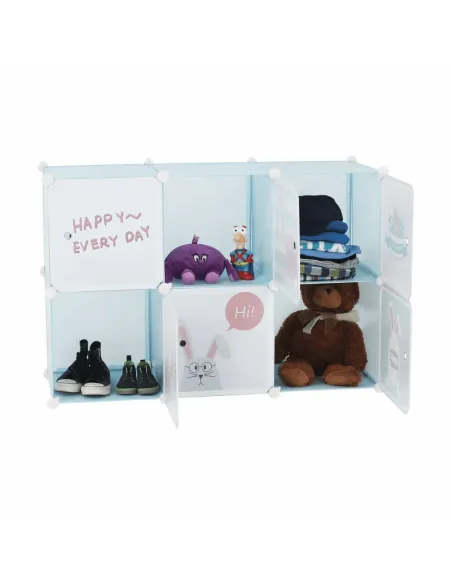 Dulap EDRIN pentru copii, 75x37x111 cm, metal și plastic | MobilaOK