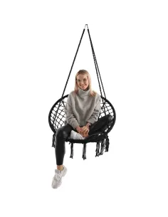 Scaun suspendabil AMADO 2 NEW pentru living, grădină, balcon, 80x120 cm, Metal și Bumbac | MobilaOK