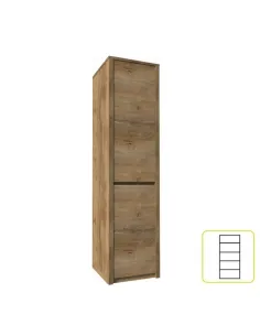 Dulap, MONTANA S1D, dormitor/hol, 50x197x43 cm, PAL melaminat cu margini ABS | MobilaOK