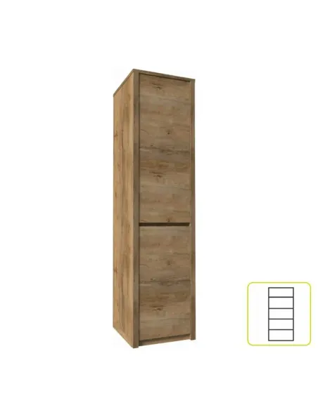 Dulap, MONTANA S1D, dormitor/hol, 50x197x43 cm, PAL melaminat cu margini ABS | MobilaOK