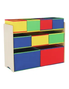 Organizator de jucării NORDEN | cameră copii | 82.5x29.3x60 cm | PAL melaminat, metal, textile | MobilaOK