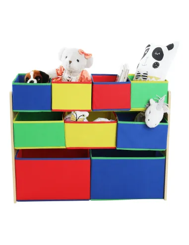 Organizator de jucării NORDEN | cameră copii | 82.5x29.3x60 cm | PAL melaminat, metal, textile | MobilaOK