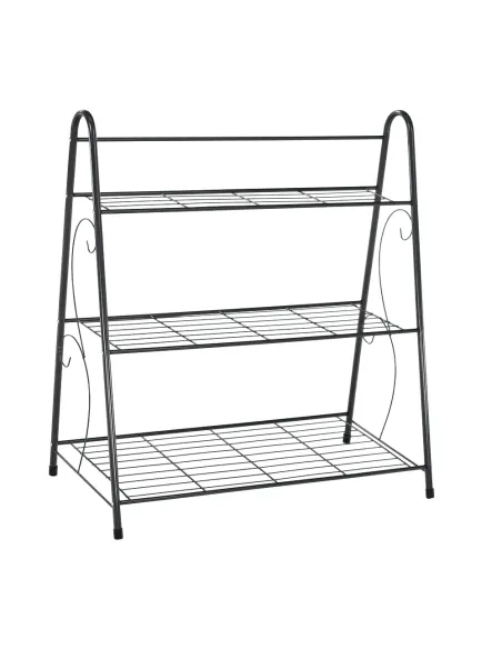 Etajeră VERUMA, living/dormitor/birou, 63.5x72x31.5 cm, Metal, gri închis | MobilaOK