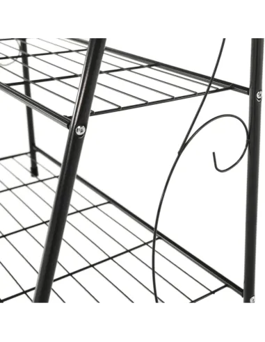 Etajeră VERUMA, living/dormitor/birou, 63.5x72x31.5 cm, Metal, gri închis | MobilaOK