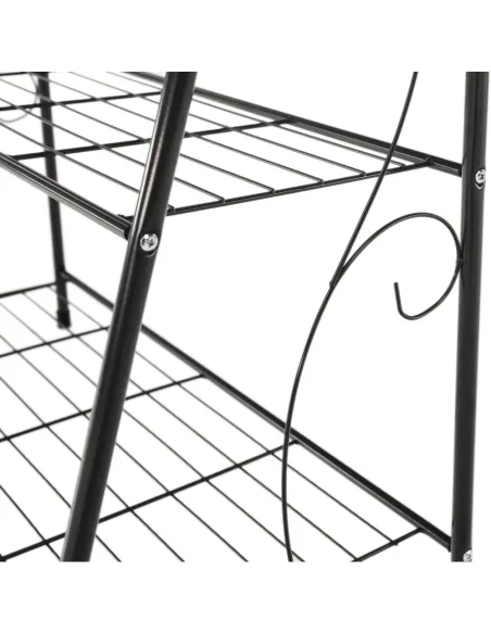 Etajeră VERUMA, living/dormitor/birou, 63.5x72x31.5 cm, Metal, gri închis | MobilaOK