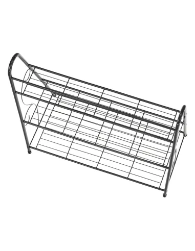 Etajeră VERUMA, living/dormitor/birou, 63.5x72x31.5 cm, Metal, gri închis | MobilaOK