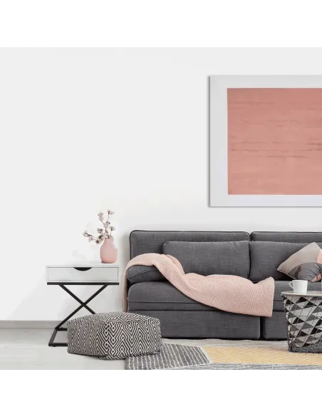 Noptieră/Măsuță Auxiliară VIRED, dormitor/living, 50x60x30 cm, MDF cu folie PVC și metal | MobilaOK